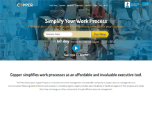 Tablet Screenshot of copperproject.com